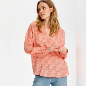 COMO BLU CORAL BLOUSE SIZE SMALL